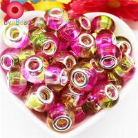 10pcs large hole european muranos spacer beads charms fit original pandora bracelet bangle snake chain necklace jewelry making