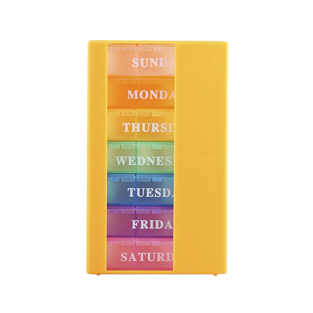 Коробка для таблеток еженедельный Органайзер портативного хранения Бесплатный