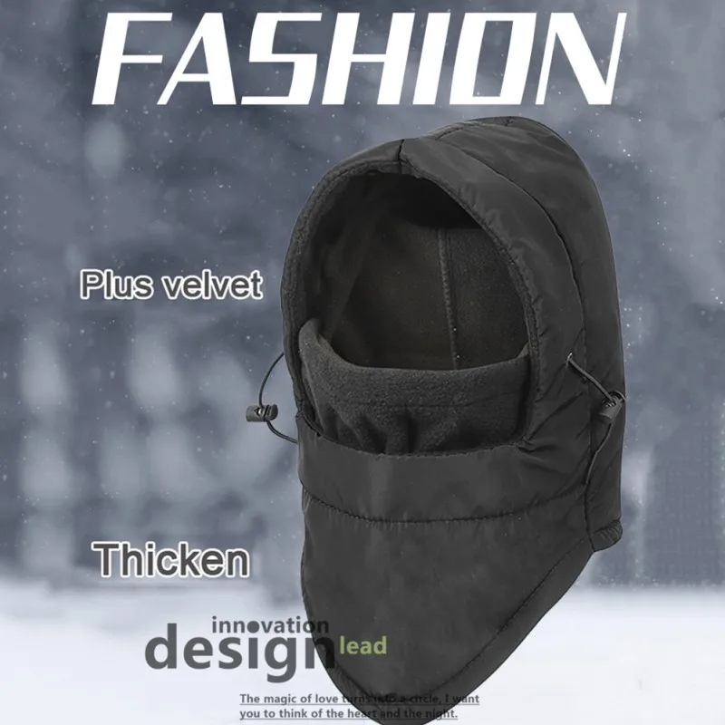 

Warm Hood Mask Hat Neck Helmet Beanies For Men Women Exercise Bicycle Thermal Fleece Balaclava Hats Beanies Hot