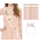 Декорирование для девичвечерние, свадебная фата для вечеринки невесты, свадебное украшение с атласным поясом, декор для вечеринки