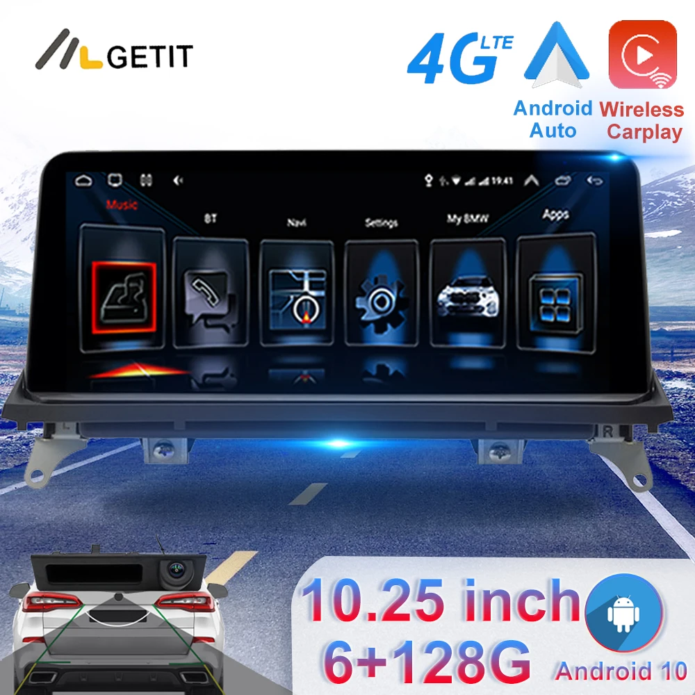 10.25" Touch Android 10 Car Radio GPS Navigation for BMW X5 E70 (2007-2013) BMW X6 E71(2007-2014) Intelligence Car Multimedia