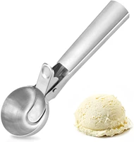 stainless steel ice cream scoop with trigger ice cream scooper dishwasher safe heavy duty metal icecream gelato scoop spoon