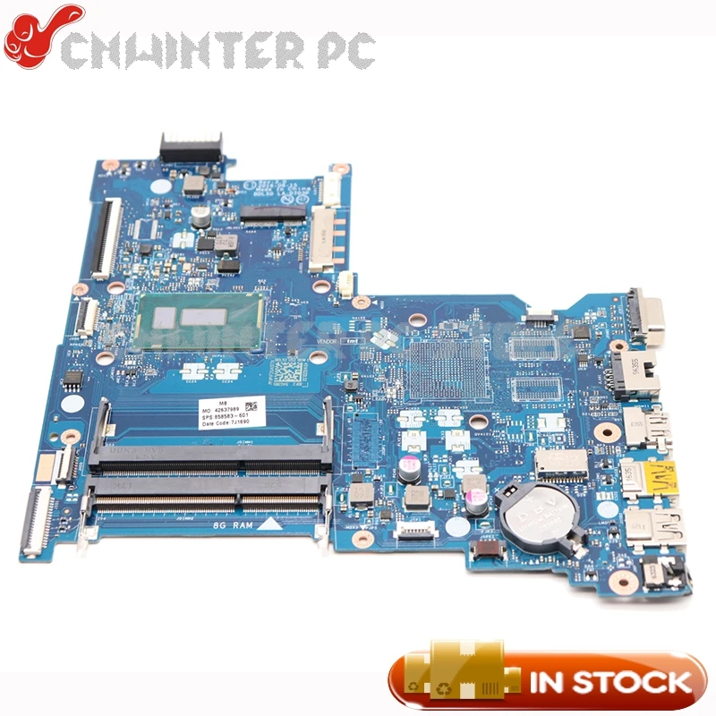 NOKOTION для HP 15-AC 250 G5 15-AY 15-AY005TX Материнская плата ноутбука 858583-601 858583-001 BDL50 LA-D703P I3-5005U CPU