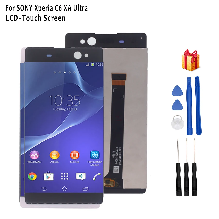 ЖК дисплей для SONY Xperia C6 XA дигитайзер сенсорного экрана аксессуары телефона с