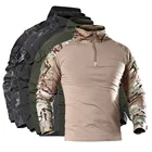 Камуфляжная рубашка для охоты с длинным рукавом, мужские тактические походные футболки для активного отдыха, Мужская дышащая одежда