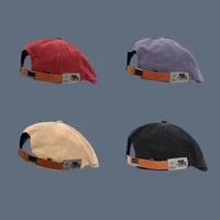 2020 new wearing style men hats berets british western style ivy cap classic woman vintage cotton and linen beret