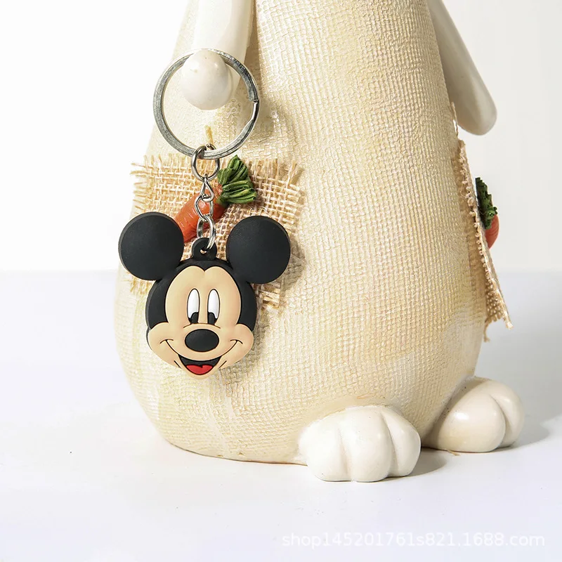 Disney Mickey Minnie Donald Duck Dog Toy Figures PVC Keychain Fashion Anime Cartoon Key Chain Birthday Boys Girls Gifts |