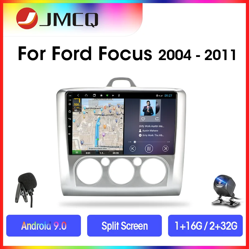 Автомобильный радиоприемник JMCQ Android 9 0 для ford focus 2 3 Mk2/Mk3 2004 2011 мультимедийный