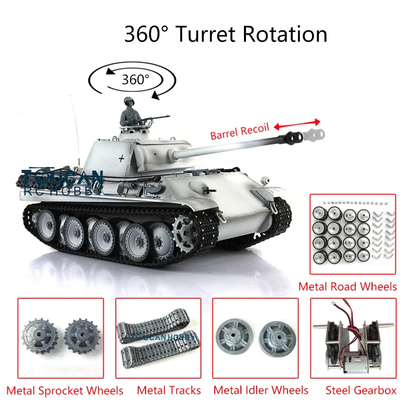 Heng длинный RC Танк 1/16 снег 7 0 индивидуальная пантера G RTR 3879 металлические треки