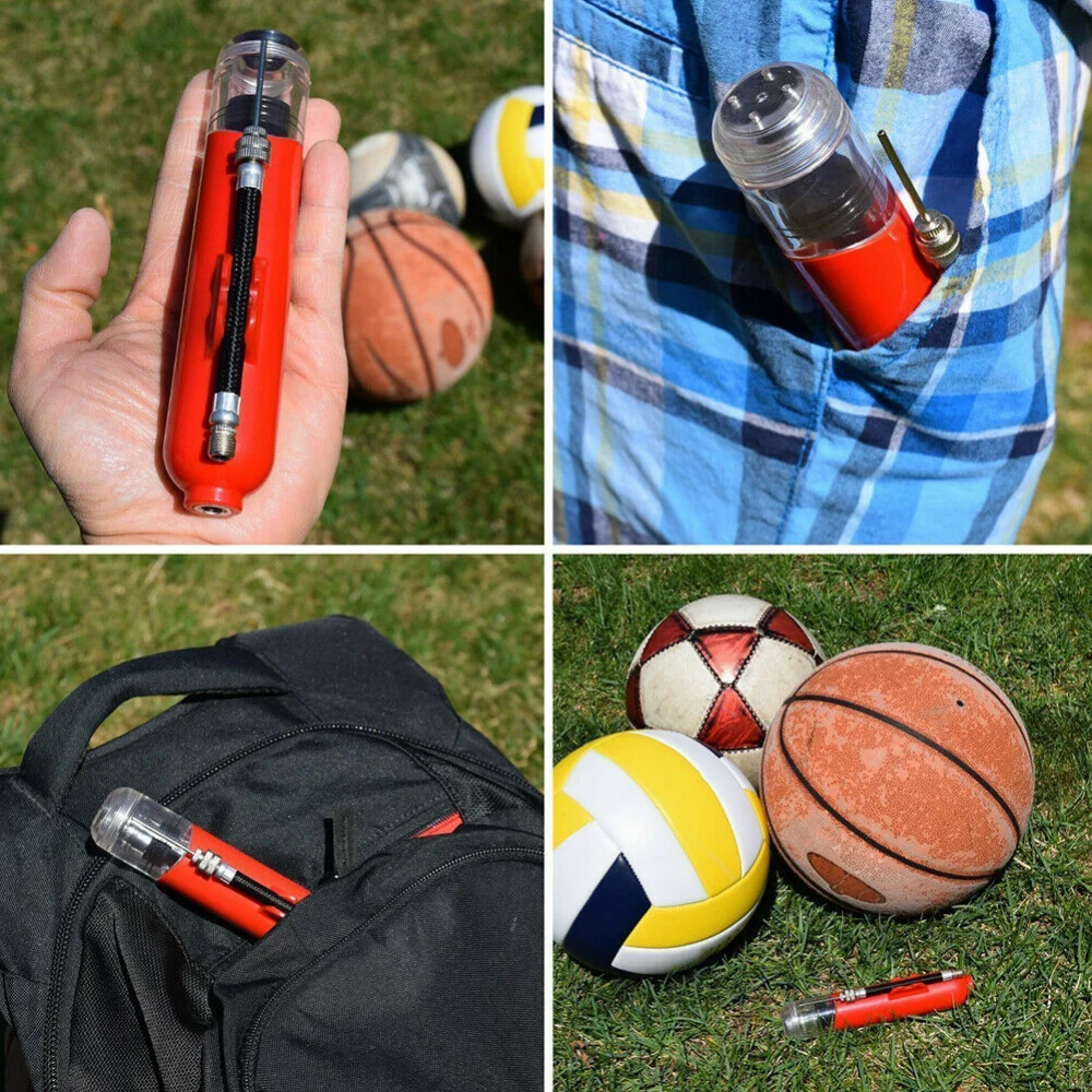 

Basketball Soccer Ball Pump Hand Multifunctional Nozzle Portable Lightweight Inflator Needles Volleyball Hose Holder