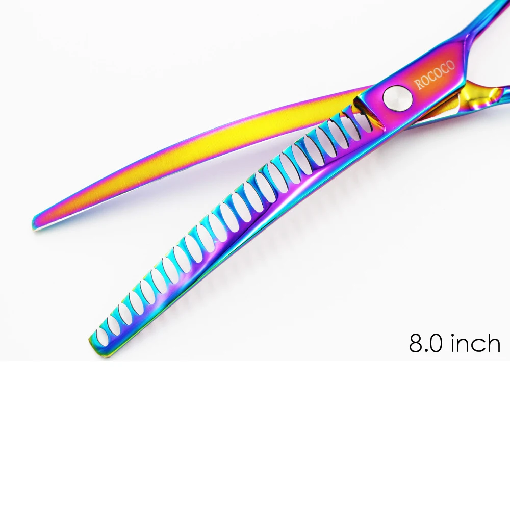 

6.5" 7" 8 inch Pet Downward Curved Thinning Scissors Professional Dog Shark Thinning Shears Cat Grooming Clipper Hair Cut Tools