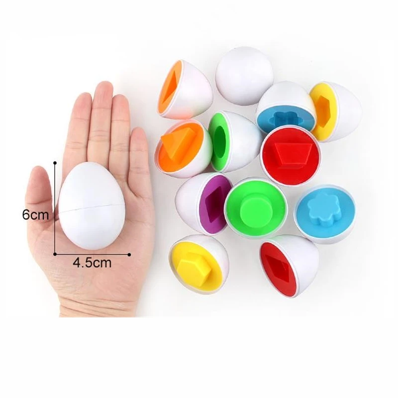 

6Pcs/set Brand New Learning Education Toys Mixed Shape Wise Pretend Puzzle Smart Eggs Baby Kid Learning Kitchen Toys Tool