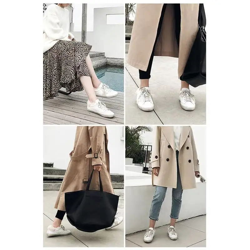 

2020 top quality silver Superstar fluff casual shoes with gold star glitter heel tab black dirty shoes for men women EU35-45