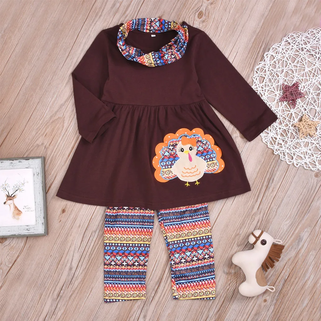 Комплекты для маленьких девочек коллекция 2019 года платье с длинными рукавами из