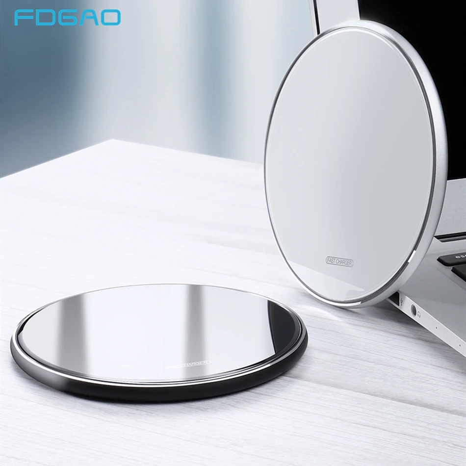 FDGAO 15 Вт/10 Вт Qi Беспроводное зарядное устройство типа C USB Быстрая зарядка Pad для