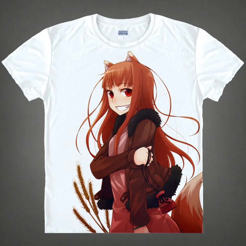 Футболка с принтом аниме Спайс и волк футболка для косплея топы модные футболки