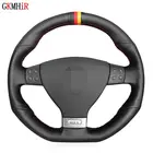 Ручной работы DIY черного цвета из искусственной кожи чехол рулевого колеса автомобиля для Volkswagen Golf 5 Mk5 GTI VW Golf 5 R32 Passat R GT 2005
