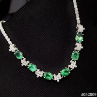 kjjeaxcmy fine jewelry 925 sterling silver inlaid natural emerald bracelet elegant girl new hand bracelet support testing
