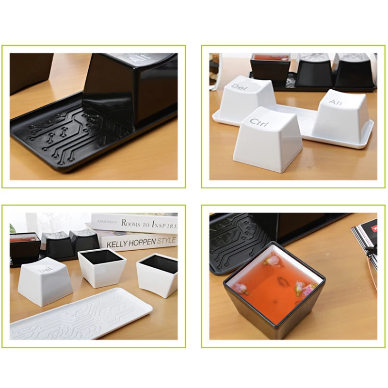 

Office Coffee Mugs Water Cup Set Household Tea Cup Keyboard Shape Milk Water Tumber Small Plastic Cups Kitchen Dining Drinkware