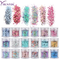 yblntek 45 boxes nail glitter holographic chunky glitters nail art decorations 3d cosmetic sequins for body face hair makeup