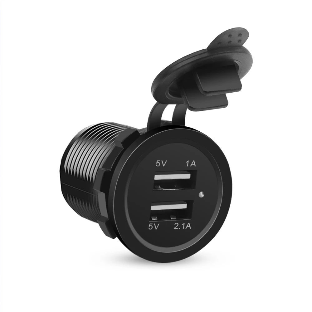 

Автомобильное зарядное устройство с двумя USB-портами, 5 В, 2,1 а/1 А