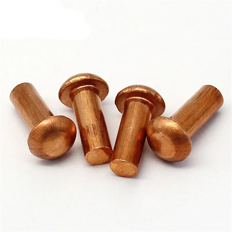

Copper Solid Round Head Rivet Copper Alloy Self Plugging Rivet Semi Round Head Copper Rivet Solid Rivet