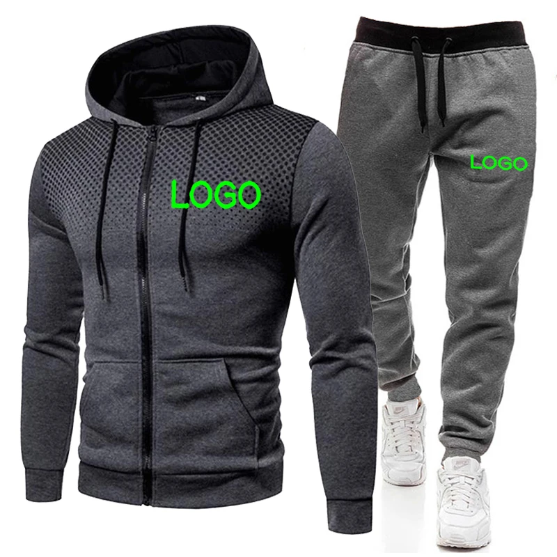 

Костюм мужской повседневный с капюшоном и брюками, спортивная одежда, длинный свитер с капюшоном на молнии, в стиле Харадзюку, осень