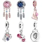 Браслет с кулоном в виде гантели и сердца, из серебра 925 пробы