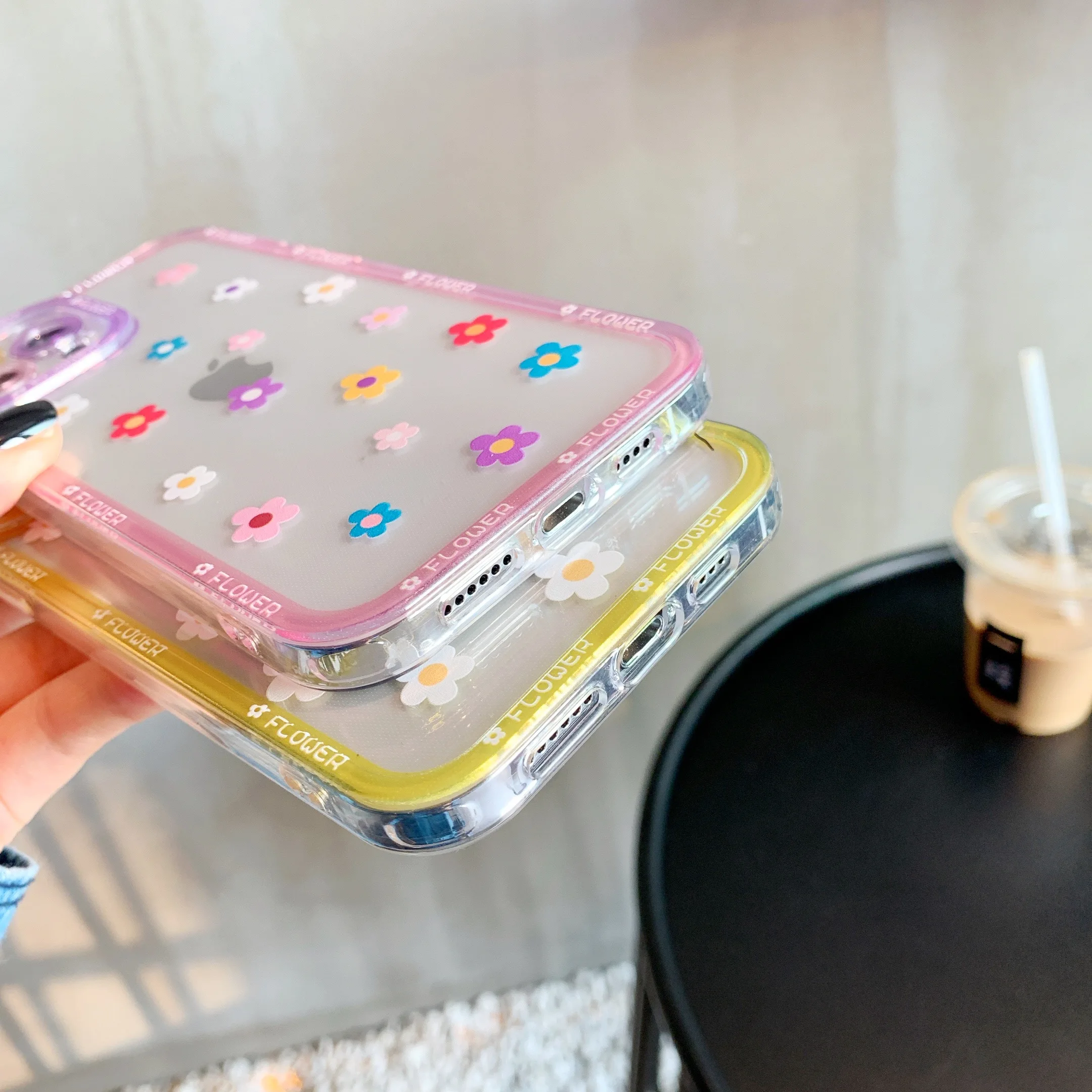 Прозрачный чехол для телефона с маргаритками и цветами iPhone 13 12 11 Pro Max XS XR X 7 8 Plus