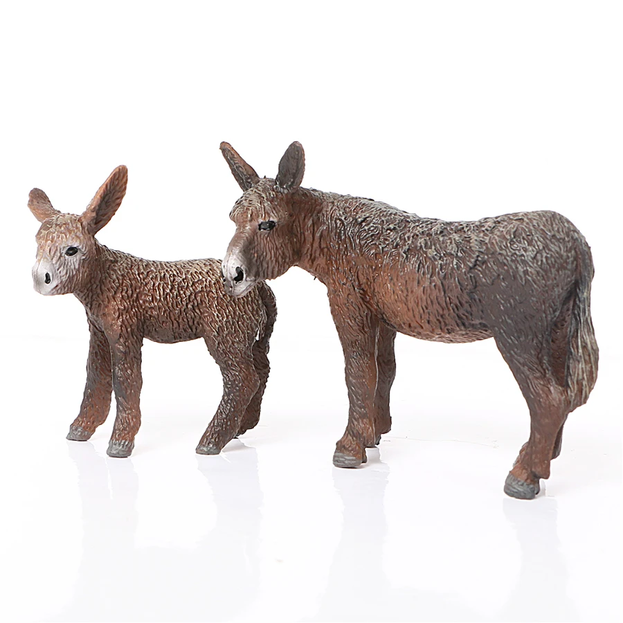 

Фигурки диких животных Poitou donkey, игрушки дикая попа, фигурка, обучающая модель, игрушки, подарок для детей