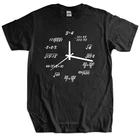Мужская хлопчатобумажная футболка с круглым вырезом, мужские часы с математикой, круглым вырезом, европейские размеры, Прямая поставка
