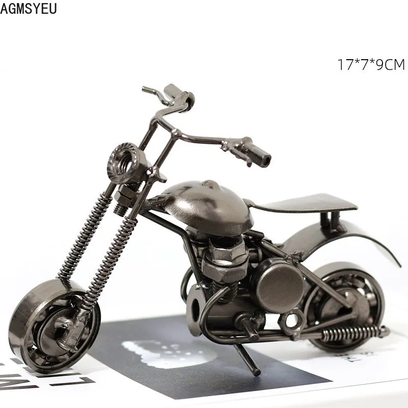 AGMSYEU Творческий Ретро металлический мотоцикл модель ручной работы Путешествия
