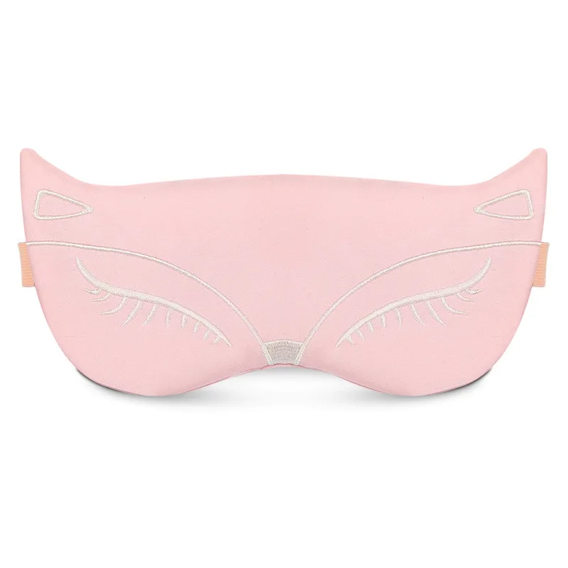 Маска для сна с вышивкой лисы хлопковая регулируемая помощь вслепую без льда