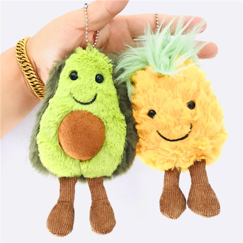 16 см маленький милый плюшевый яблоко ананас гриб авокадо брелок Мягкая фруктовая