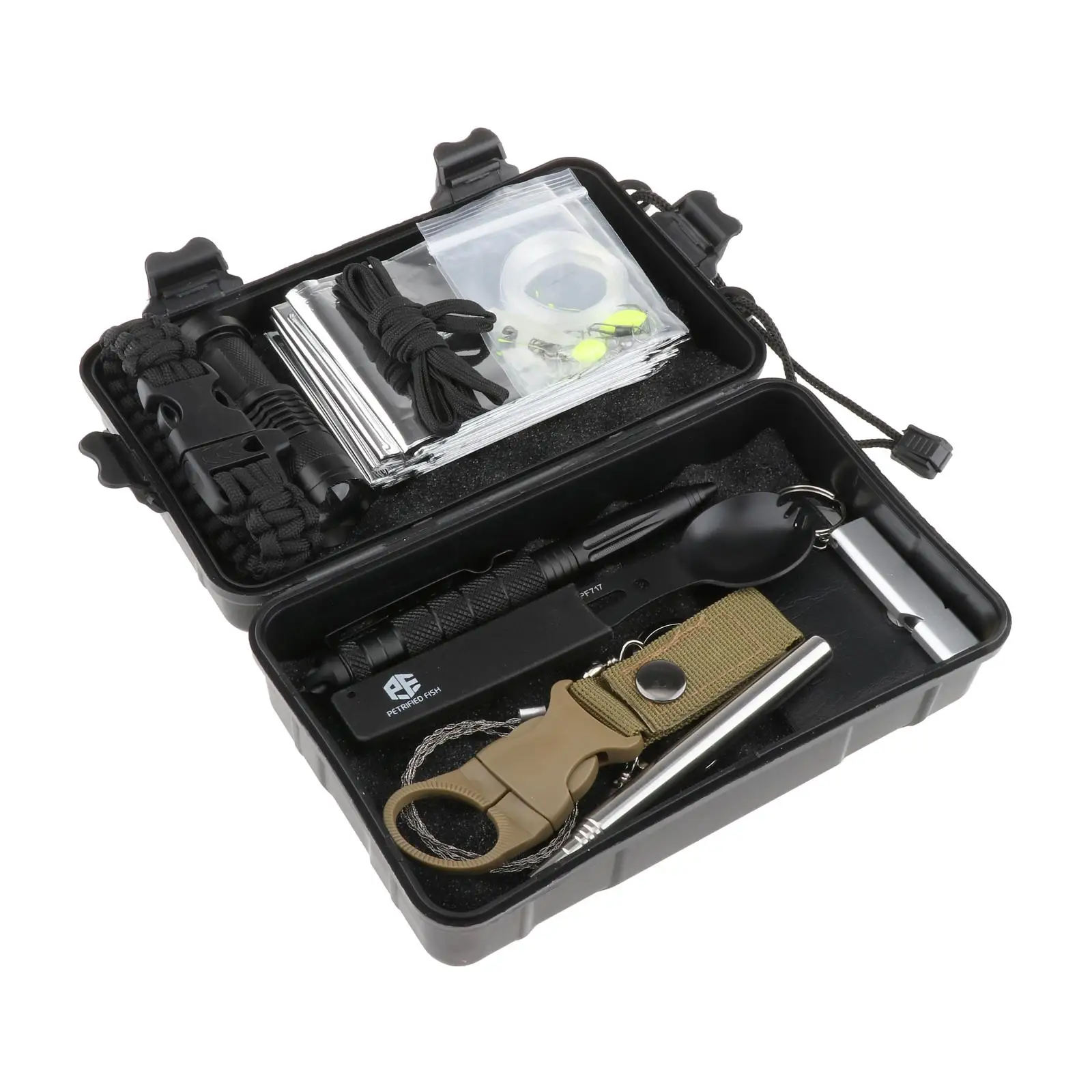 

Outdoor Survival Kits Camping Hunting Emergency Tools Fishing Lures Baits