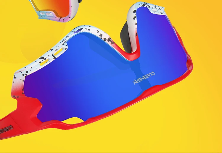 Queshark HD поляризованные велосипедные очки для мужчин и женщин 5 линз MTB дорожный велосипед TR90 рама