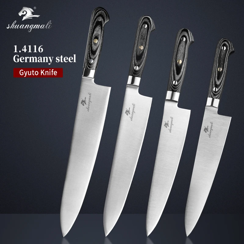 Поварские ножи Gyuto острые резаки из немецкой стали 1 4116 9/10/11/12 дюймов для резки