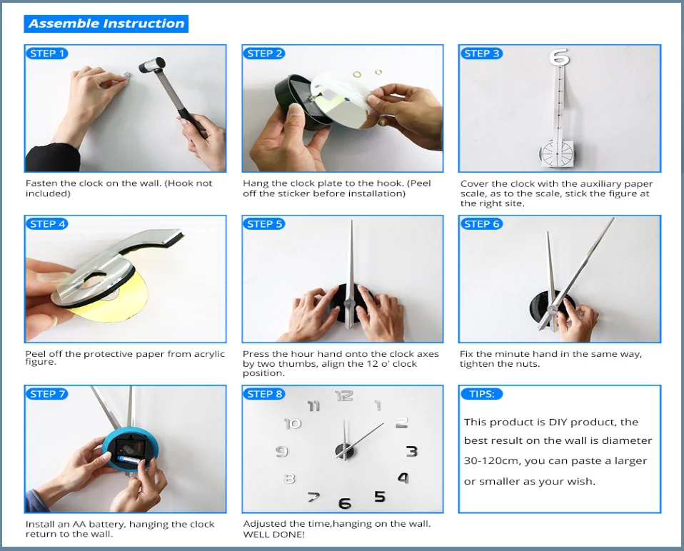 Охотник Охота большой причудливый настенные часы животные DIY 3D зеркальный эффект декоративные часы настенные часы современный дизайн декор комнаты