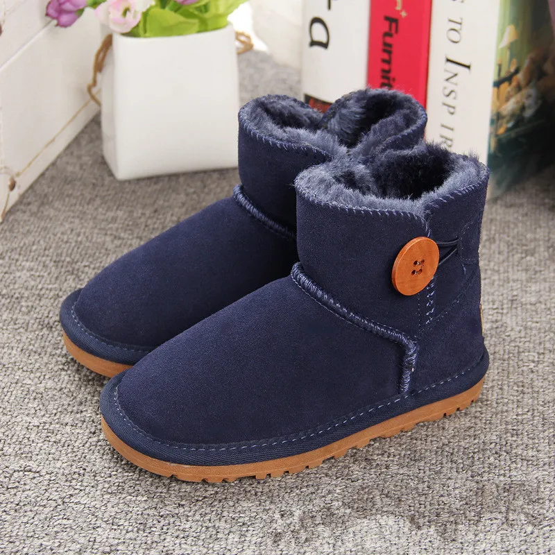 Австралийский бренд зимние ботинки для девочек водонепроницаемые ботильоны