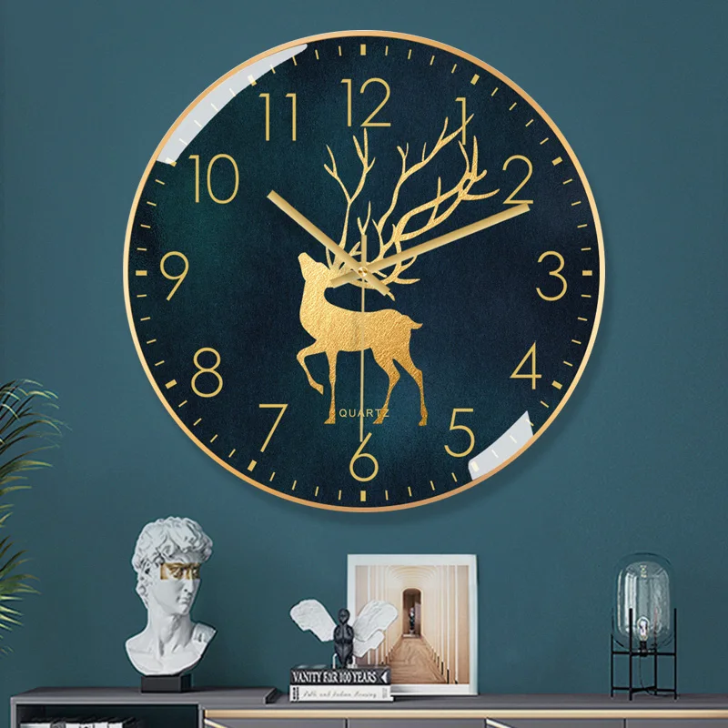 Nordic Fashion Wall Clock Modern Design Creative Metal Glass Silent Digital Wall Clock Living Room Reloj De Pared Home Decor 50