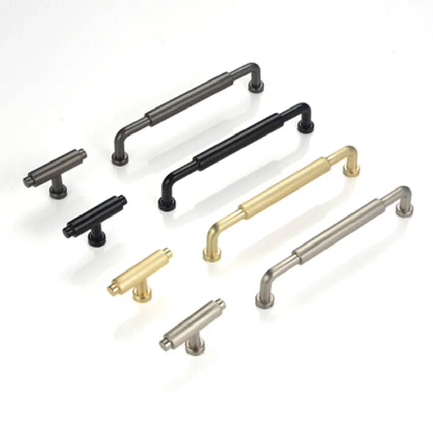 160 192 320mm modern simple solid brushed nickel gold kitchen cabinet wardrobe handle gary black drawer cupboard pull knob 128mm |