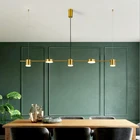 Современные длинные светодиодные люстры, простые подвесные светильники для столовой, кухни, ресторана, в скандинавском стиле, осветительные приборы