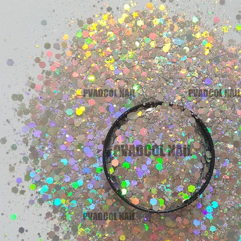 Голографический блестящий для ногтей порошок лазер нестандартные блестки