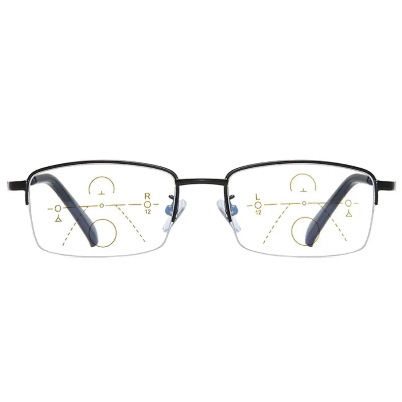 Прогрессивные очки для чтения с несколькими фокусами унисекс модные против
