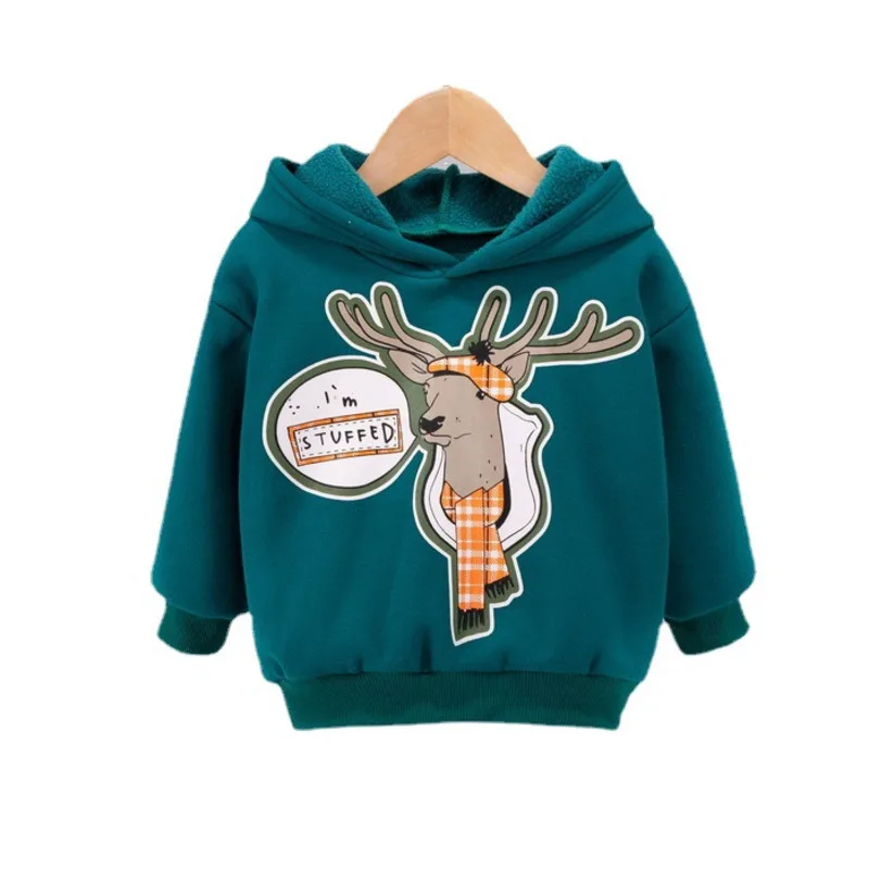 

New Autumn Winter Baby Girl Clothes Children Fashion Cartoon Thick Hoodies Toddler Boys Costume Infant Clothing Kids Sweatshirts