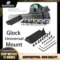 magorui universal mount for glock red dot optic fiber sight mounting platform tactical rmr for glock pistol red dot sights