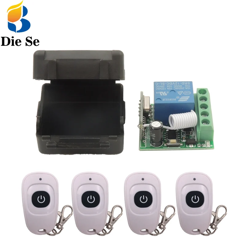 DC 12V 10A 1CH 433Mhz переключатель дистанционного управления rf релейный приемник для