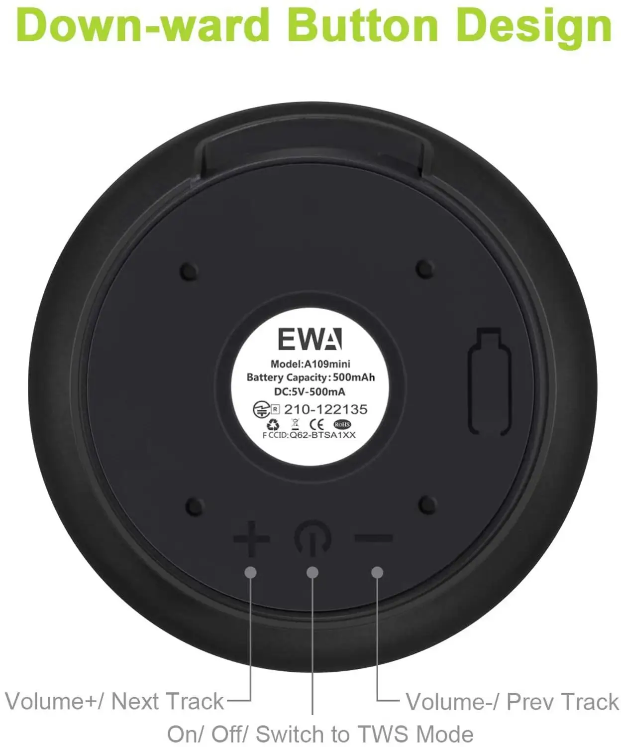 Портативная беспроводная Bluetooth Колонка EWA A110 TWS динамик со встроенным