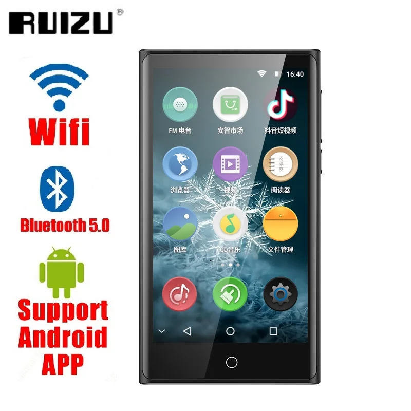 RUIZU M15 Android Wifi Bluetooth 5 0 сенсорный экран MP4 плеер 3 дюймов 8 Гб музыкальный с динамиком