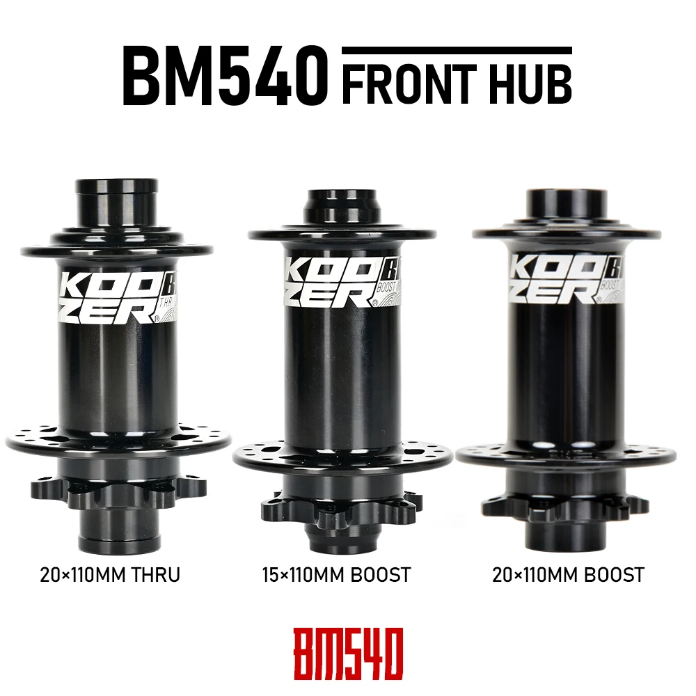 Передняя велосипедная ступица KOOZER BM540 FR/AM/DH горная BOOST or Thru 110*20 мм 32 отверстия 110x15 2
